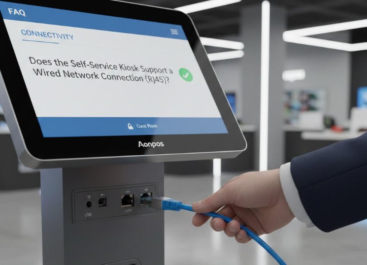 12 Does the Aonpos Self-Service Kiosk Support a Wired Network Connection (RJ45)? - Aon-postech Store