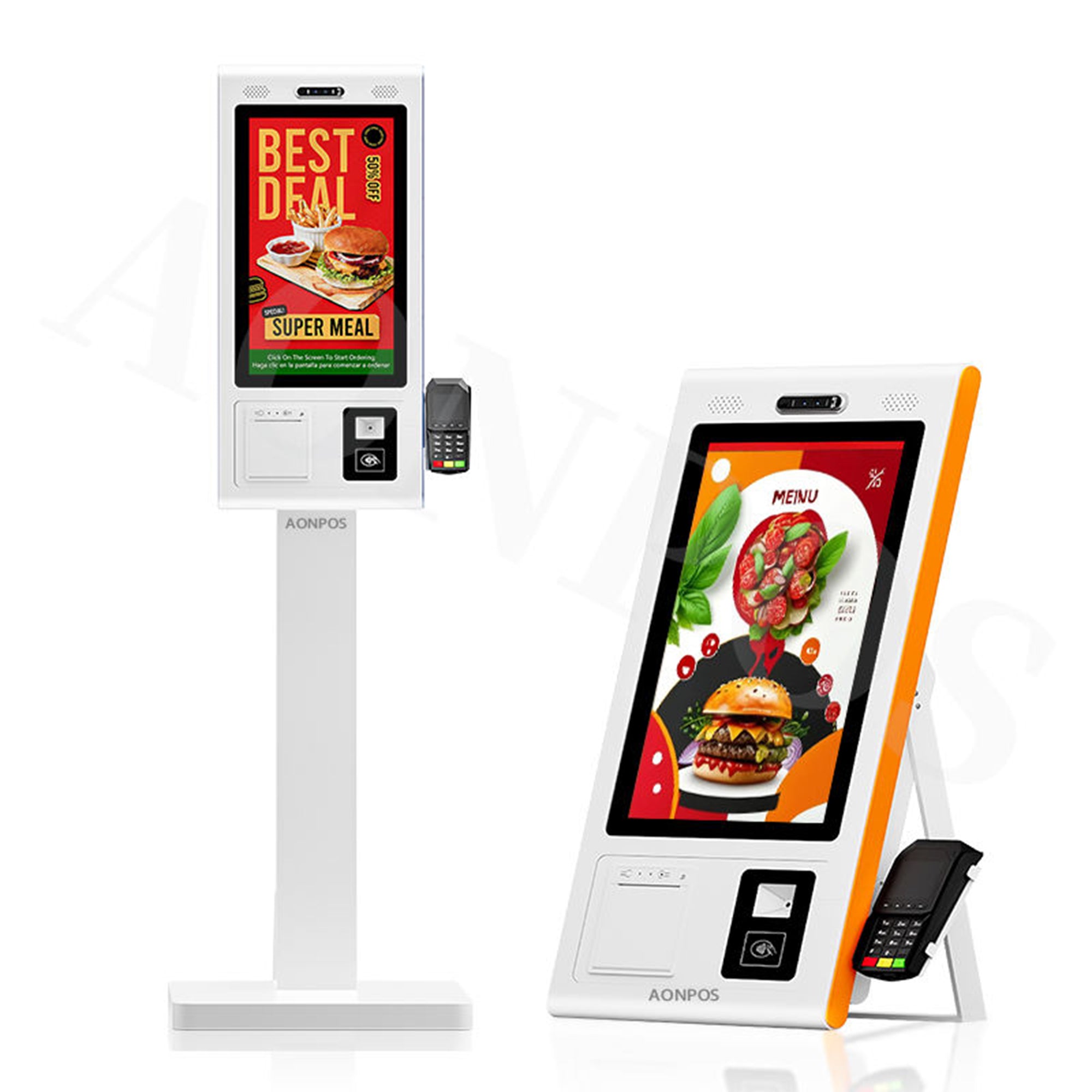 Aonpos Capacitive 27inch Self-service Ordering KIosk with NFC