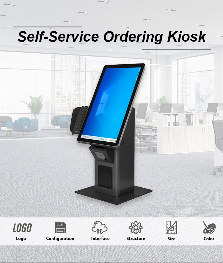 02 AONPOS Smart Payment Kiosk System with Card Reader Slot 丨 Automated Bill Payment Machine