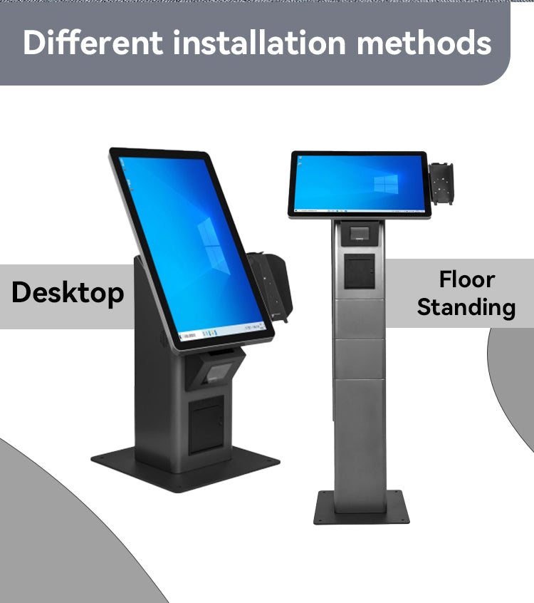 02 AONPOS Smart Payment Kiosk System with Card Reader Slot 丨 Automated Bill Payment Machine