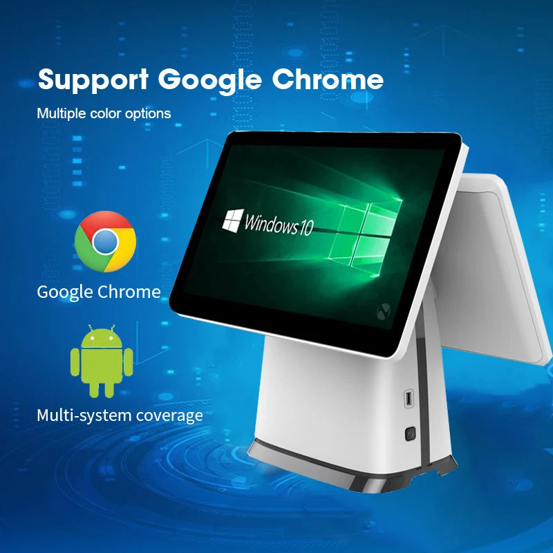 All in One POS System Android 15.6  Inch Restaurant Outdoor  Single and Double Screens POS System