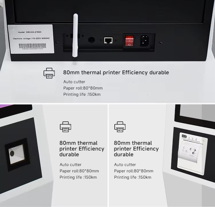APK13 Aonpos Retail Portable Multi Touch Screen Restaurant Hotel Bank Kiosk with 80mm Printer Slim Payment Kiosk - aon - postech_name