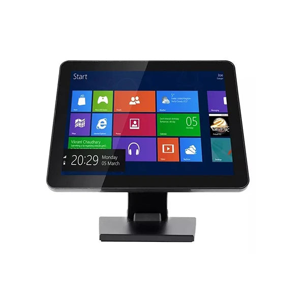 Aonpos 15 Inch Capacitive LCD Touch Screen Monitor 10-Point Touch DC VGA USB Display Monitor With Folding Base