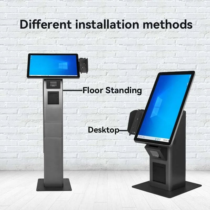 APK02 Aonpos Food Kiosk Restaurant Hotel Supermarket Tabletop Floor Stand Digital Automatic Self Service Payment Kiosk - aon - postech_name