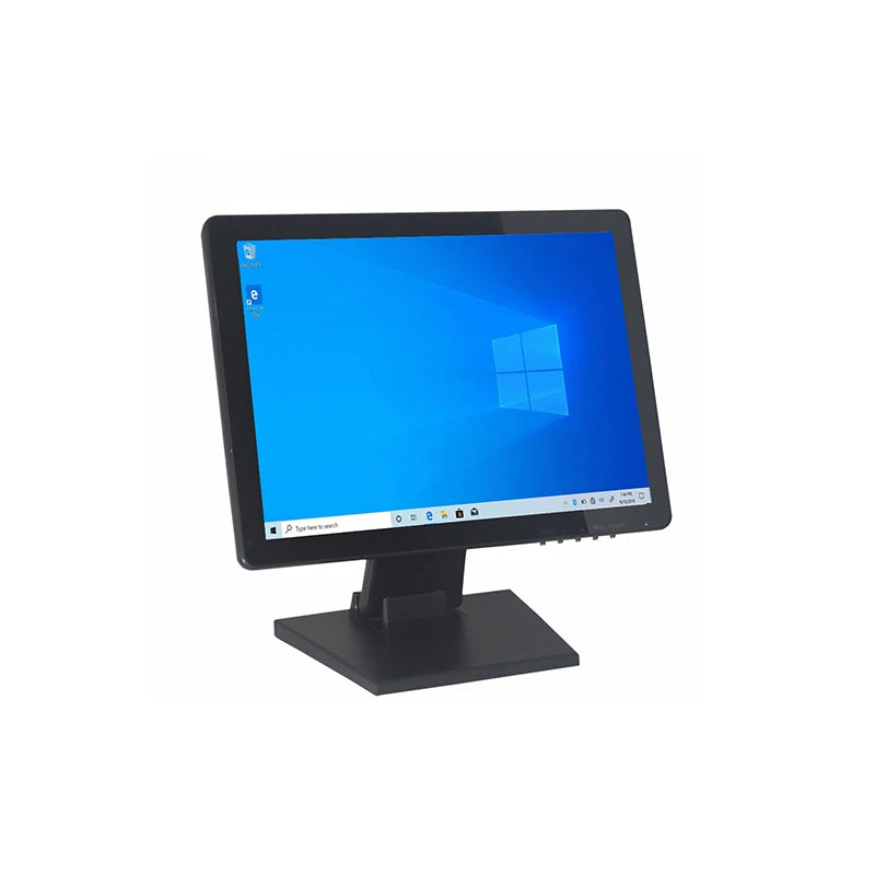 Aonpos 15 Inch Resistive Touch Monitor DC VGA USB Interface Portable Pos Systems Folding Base Monitors
