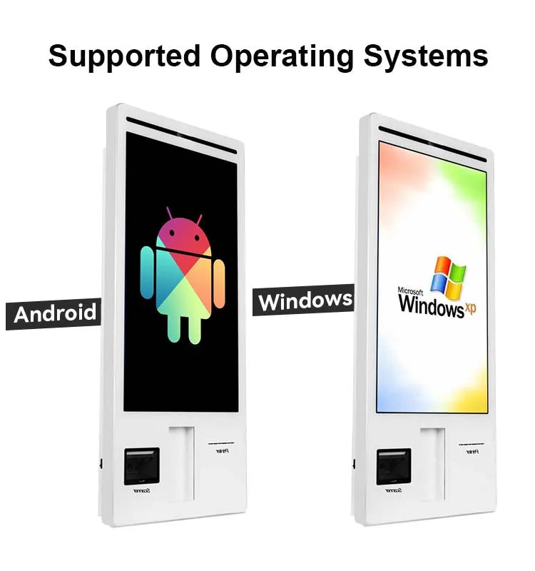 Aonpos 27 Inch Self Ordering Payment  Kiosk Capacitive Touch Screen Floor Standing Restaurant Self Service Checkout Kiosk