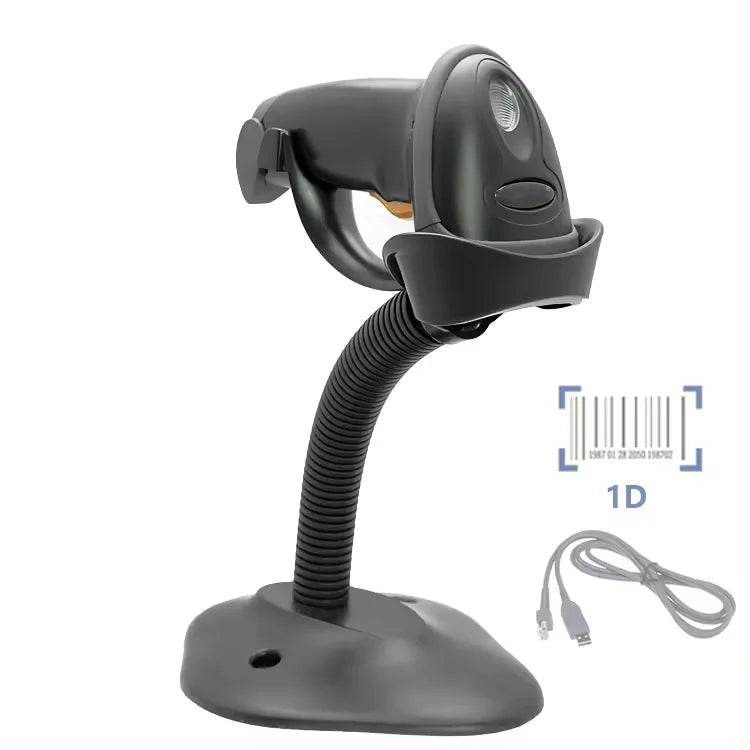 1D Barcode Scanner Laser 1d Code Barcode Reader USB Cable Barcode Scanner Reader With Holder