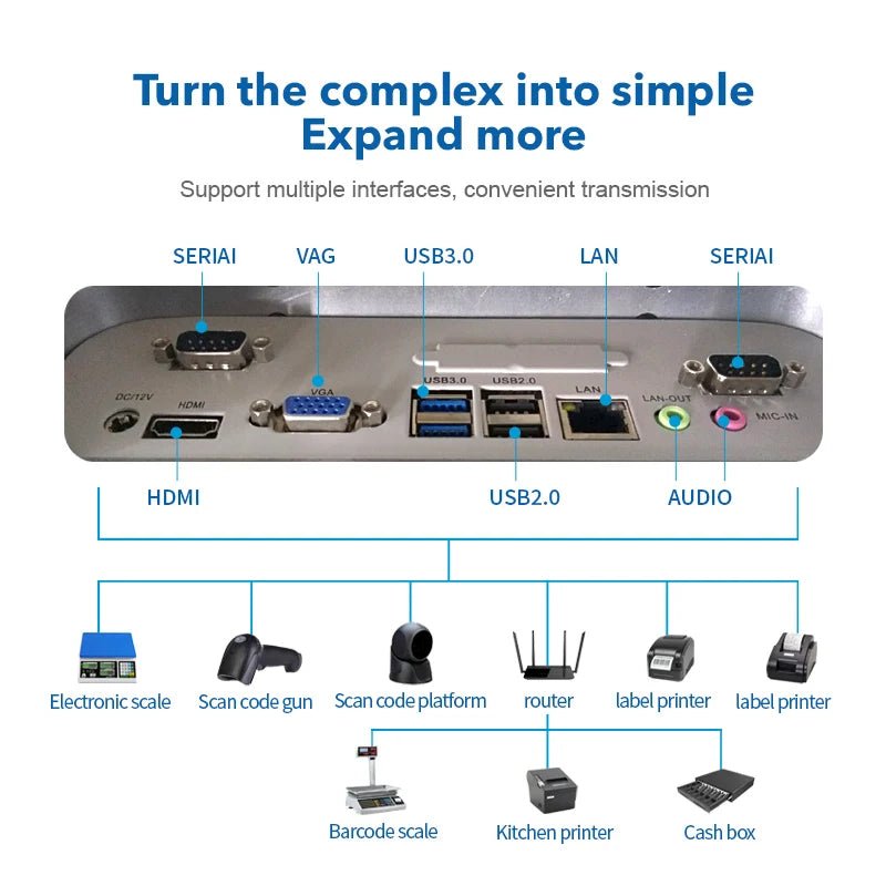 AonPos OEM All in One POS Machine Windows Cash Register 15 Inch Touch Pos System - aon - postech_name