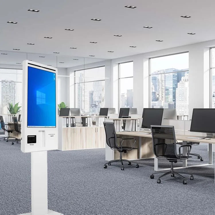 Aonpos 27 Inch Self Ordering Payment  Kiosk Capacitive Touch Screen Floor Standing Restaurant Self Service Checkout Kiosk