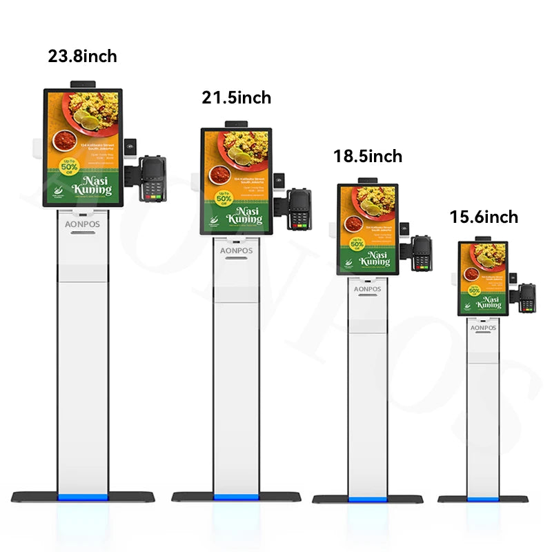 Aonpos 360° Rotatable Screen High-end Display Kiosk Mobile Adjustable Height Stand Payment Kiosk for Private Hospitals