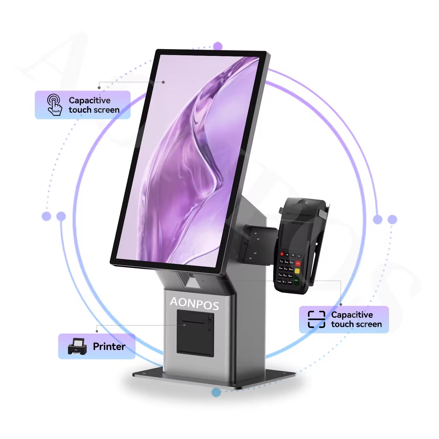 11 AONPOS Fast Food Ordering Kiosk 丨 Anti - Glare Screen Custom Size - aon - postech_name