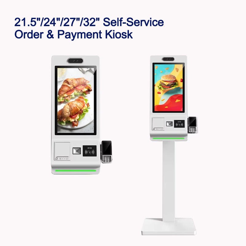 APK14 Supermarket Cashier Bill Payment Kiosk Table Top Self Checkout 23.8 Inch Kiosk QR Code Self Service Payment Kiosk - aon - postech_name
