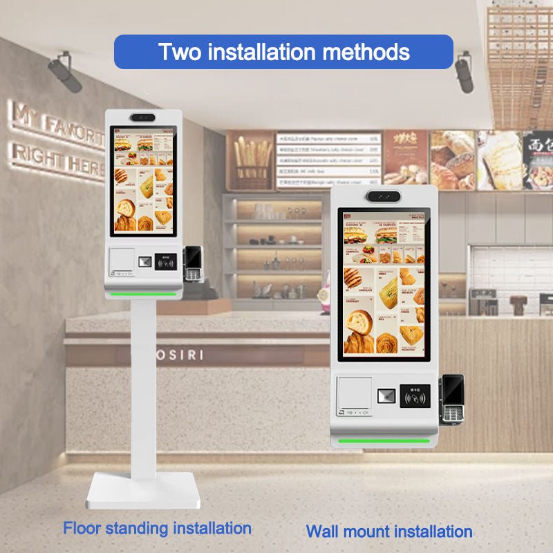 APK14 Supermarket Cashier Bill Payment Kiosk Table Top Self Checkout 23.8 Inch Kiosk QR Code Self Service Payment Kiosk - aon - postech_name